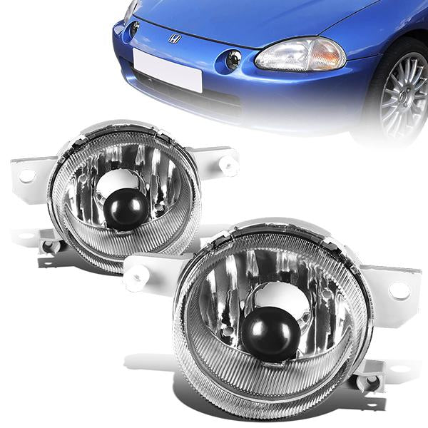 Clear Lens Fog Lights <br>93-95 Honda Civic Del Sol