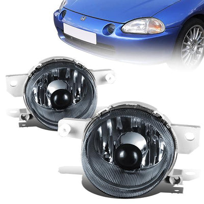 Smoked Lens Fog Lights <br>93-95 Honda Civic Del Sol