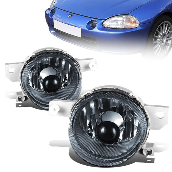 Smoked Lens Fog Lights <br>93-95 Honda Civic Del Sol
