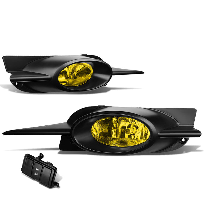 D-Motoring - Fog Lights - W / Switch - Amber Lens - Plug-n-Play - Pair - 09-11 Honda Civic 2-Door - 1
