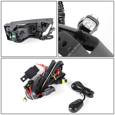 D-Motoring - Fog Lights - W / Switch - Clear Lens - Plug-n-Play - Pair - 13-14 Honda Accord 4Dr Sedan - 4