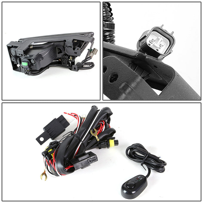 D-Motoring - Fog Lights - W / Switch - Clear Lens - Plug-n-Play - Pair - 13-14 Honda Accord 4Dr Sedan - 4
