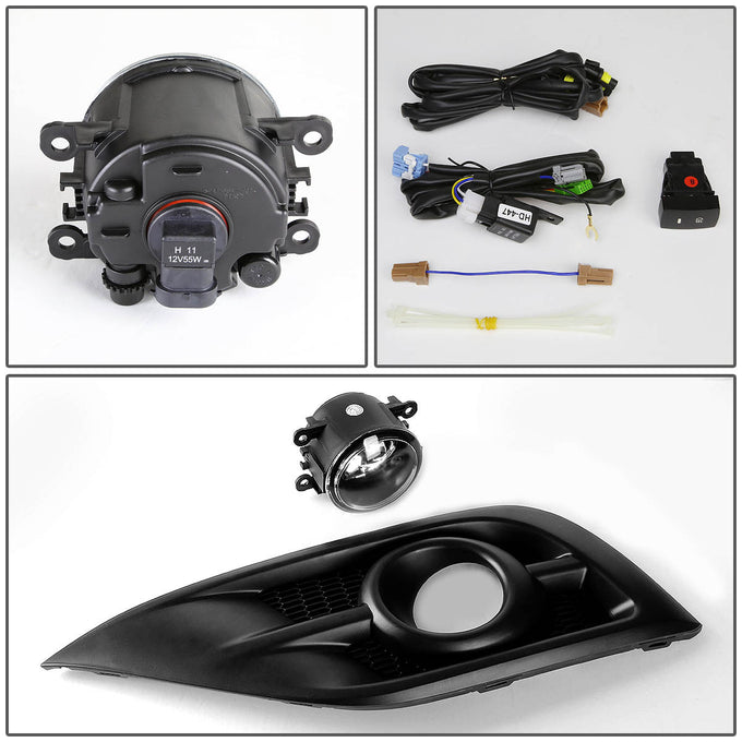 D-Motoring - Fog Lights - W / Switch - Clear Lens - Plug-n-Play - Pair - 12-14 Honda CR-V - 4