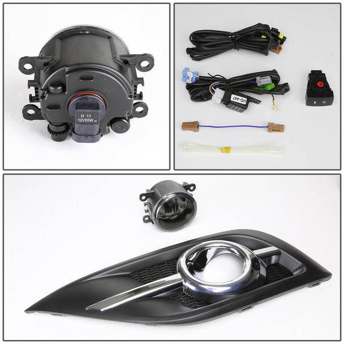 D-Motoring - Fog Lights - W / Switch - Smoked Lens - Plug-n-Play - Pair - 12-14 Honda CR-V - 4