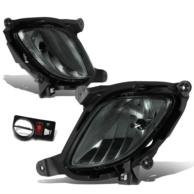 D-Motoring - Fog Lights - W / Switch - Smoked Lens - Plug-n-Play - Pair - 10-12 Hyundai Genesis Coupe - 1