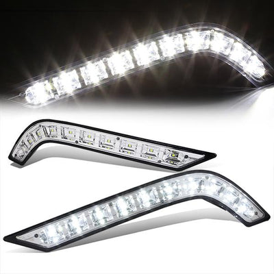 LED DRL Fog Lights w/ Wiring Harness <br>11-14 Hyundai Sonata