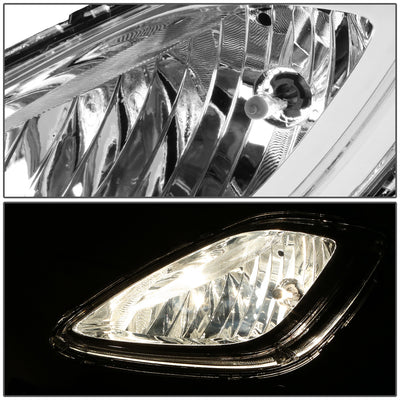 D-Motoring - Fog Lights - W / Switch - Clear Lens - Plug-n-Play - Pair - 11-13 Hyundai Elantra 4-Door Sedan - 2