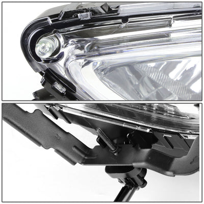 D-Motoring - Fog Lights - W / Switch - Clear Lens - Plug-n-Play - Pair - 11-13 Hyundai Elantra 4-Door Sedan - 3