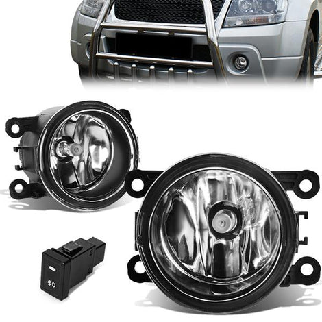 Clear Lens Fog Lights w/ Switch + Wiring Harness <br>06-14 Suzuki Grand Vitara