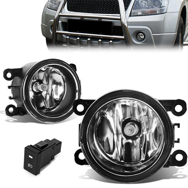Clear Lens Fog Lights w/ Switch + Wiring Harness <br>06-14 Suzuki Grand Vitara