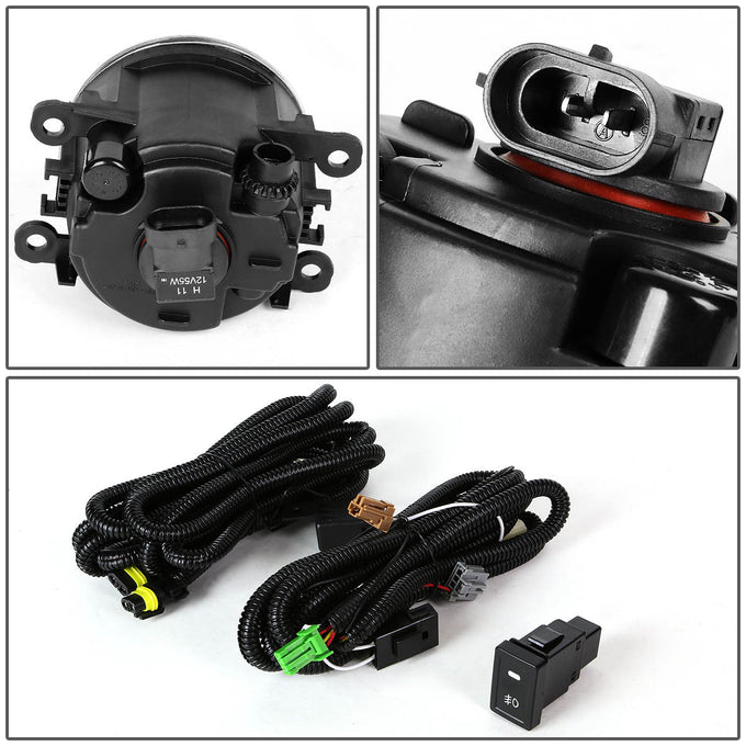 D-Motoring - Fog Lights - W / Switch - Smoked Lens - Plug-n-Play - Pair - Suzuki Grand Vitara Models / SX4 4Dr Sedan - 4