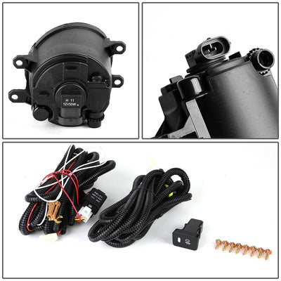D-Motoring - Fog Lights - LED DRL - W / Switch - Clear Lens - Plug-n-Play - Pair - 10-11 Toyota Camry - 4