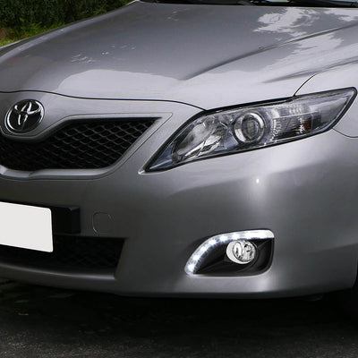 D-Motoring - Fog Lights - LED DRL - W / Switch - Clear Lens - Plug-n-Play - Pair - 10-11 Toyota Camry - 5