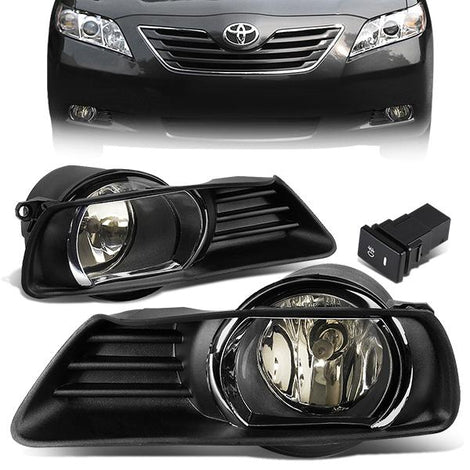 Smoked Lens Fog Lights w/ Switch + Wiring Harness <br>07-09 Toyota Camry