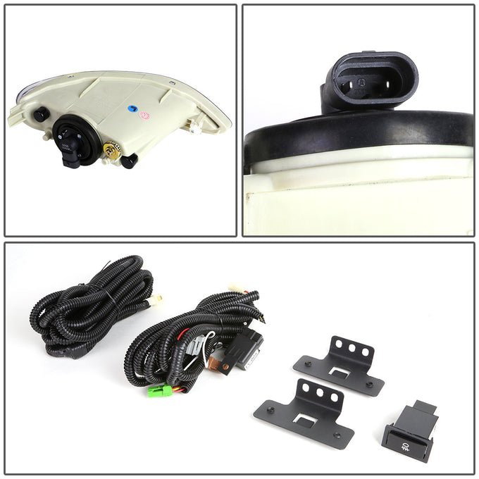 D-Motoring - Fog Lights - W / Switch - Clear Lens - Plug-n-Play - Pair - Toyota Camry / Solara / Corolla - 4