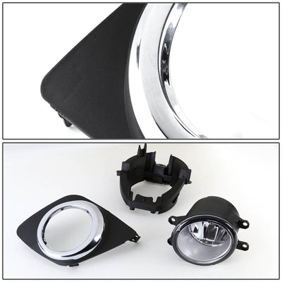 D-Motoring - Fog Lights - W / Switch - Clear Lens - Plug-n-Play - Pair - 09-12 Toyota Rav4 - 3