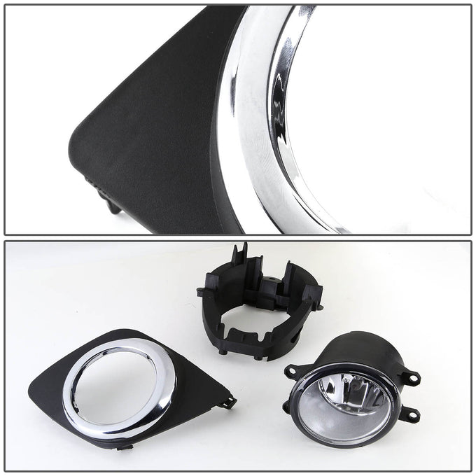 D-Motoring - Fog Lights - W / Switch - Clear Lens - Plug-n-Play - Pair - 09-12 Toyota Rav4 - 3