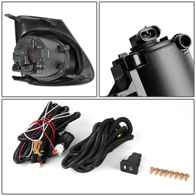 D-Motoring - Fog Lights - W / Switch - Smoked Lens - Plug-n-Play - Pair - 11-13 Toyota Corolla - 4