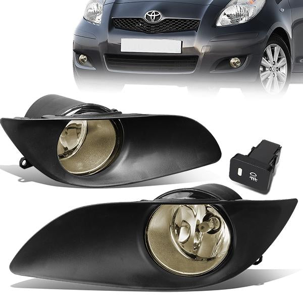 Smoked Lens Fog Lights w/ Switch + Wiring Harness <br>09-11 Toyota Yaris Hatchback
