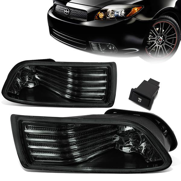 Smoked Lens Fog Lights w/ Switch + Wiring Harness <br>05-10 Scion tC