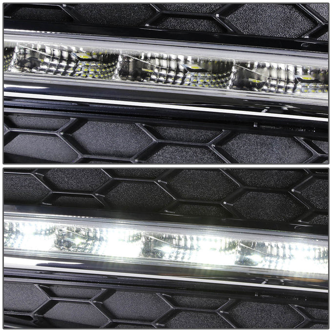 D-Motoring - Fog Lights - LED DRL - Clear Lens - Plug-n-Play - Pair - 10-14 Chevy Cruze - 2
