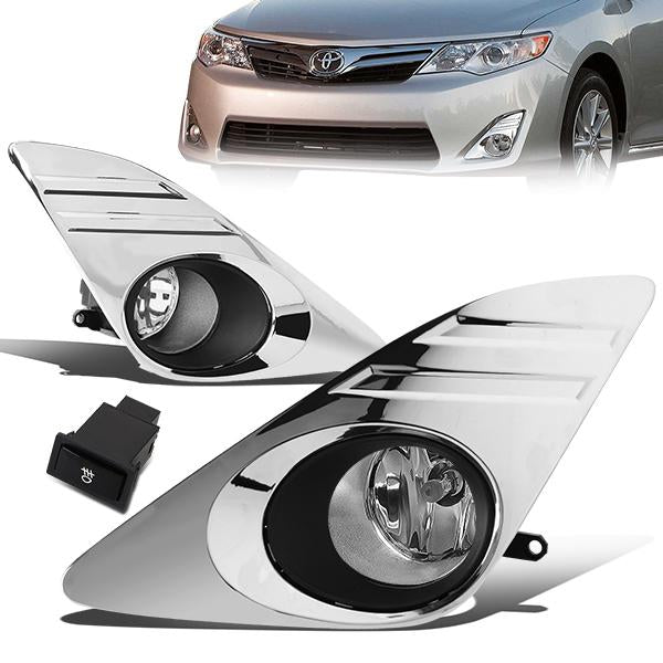 Clear Lens Fog Lights w/ Switch + Wiring Harness <br>12-14 Toyota Camry