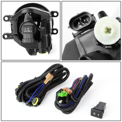 D-Motoring - Fog Lights - W / Switch - Clear Lens - Plug-n-Play - Pair - 15-16 Toyota Yaris 2 / 4 Dr Hatchback - 4