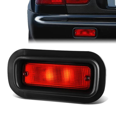 Red Lens Rear Fog Lights w/ Bezel + Bracket <br>93-07 Honda Del Sol, 94-01 Acura Integra