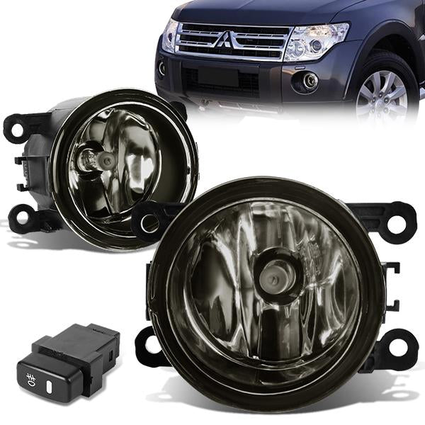 Smoked Lens Fog Lights w/ Switch + Wiring Harness <br>10-15 Mitsubishi Montero Sport