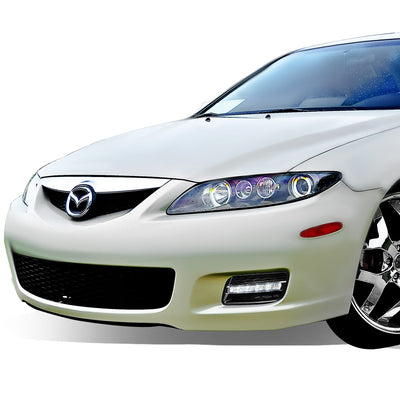 D-Motoring - Fog Lights - LED DRL - Clear Lens - Plug-n-Play - Pair - 06-08 Mazda 6 with EDM / UKDM Bumper - 5