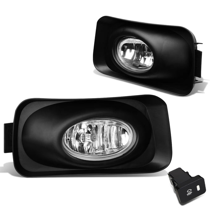 D-Motoring - Fog Lights - W / Switch - Clear Lens - Plug-n-Play - Pair - 04-05 Acura TSX - 1