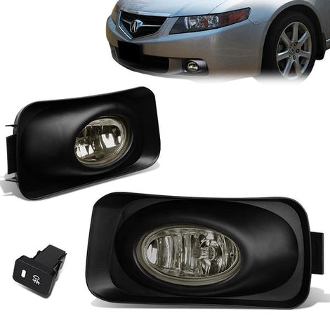Smoked Lens Fog Lights w/ Switch + Wiring Harness <br>04-05 Acura TSX