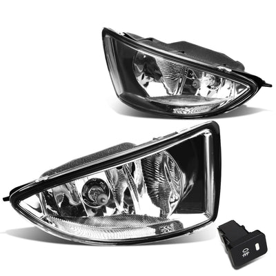 D-Motoring - Fog Lights - W / Switch - Clear Lens - Plug-n-Play - Pair - Honda Civic DX Sedan / HX Coupe - 1
