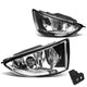 D-Motoring - Fog Lights - W / Switch - Clear Lens - Plug-n-Play - Pair - Honda Civic DX Sedan / HX Coupe - 1