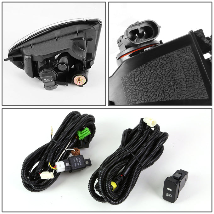 D-Motoring - Fog Lights - W / Switch - Clear Lens - Plug-n-Play - Pair - Honda Civic DX Sedan / HX Coupe - 4