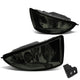 D-Motoring - Fog Lights - W / Switch - Smoked Lens - Plug-n-Play - Pair - Honda Civic DX Sedan / HX Coupe - 1