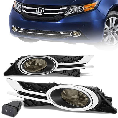 Smoked Lens Fog Lights w/ Switch + Wiring Harness <br>14-16 Honda Odyssey