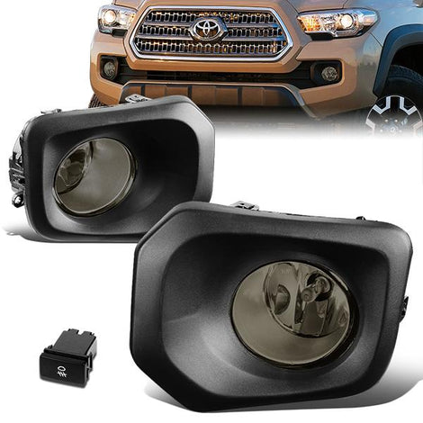 Smoked Lens Fog Lights w/ Switch + Wiring Harness <br> 16-23Toyota Tacoma