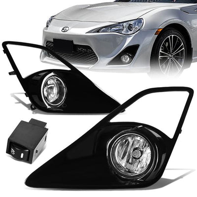 Clear Lens Fog Lights w/ Switch + Wiring Harness <br>13-16 Scion FR-S