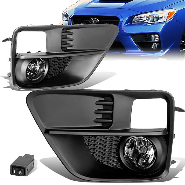 Clear Lens Fog Lights w/ Switch + Wiring Harness <br>15-17 Subaru WRX STI