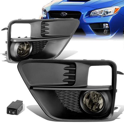 Smoked Lens Fog Lights w/ Switch + Wiring Harness <br>15-17 Subaru WRX STI