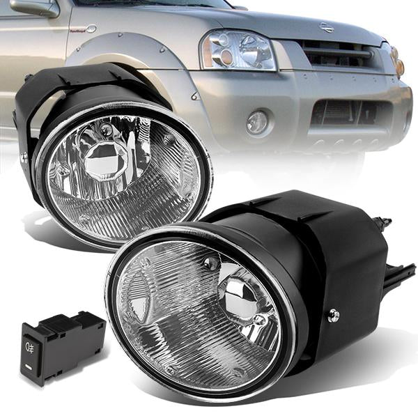 Clear Lens Fog Lights w/ Switch + Wiring Harness <br>00-04 Nissan Sentra Frontier Xterra
