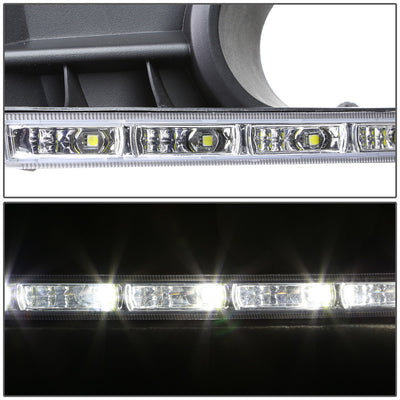 D-Motoring - Fog Lights - LED DRL - W / Switch - Clear Lens - Plug-n-Play - Pair - 10-14 Chevy Cruze - 2