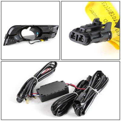 D-Motoring - Fog Lights - LED DRL - W / Switch - Clear Lens - Plug-n-Play - Pair - 10-14 Chevy Cruze - 4