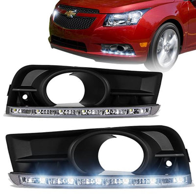 LED DRL Fog Lights w/ Bezel <br>10-14 Chevy Cruze