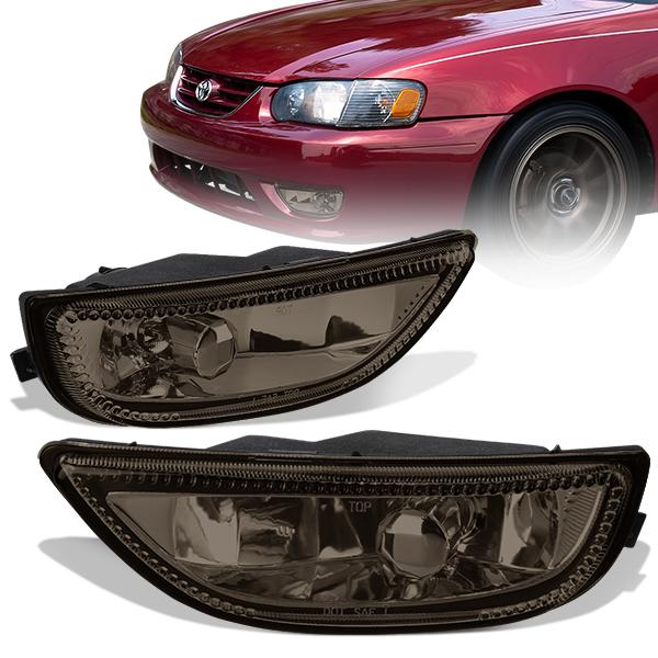 Smoked Lens Fog Lights w/ Bulbs <br>01-02 Toyota Corolla