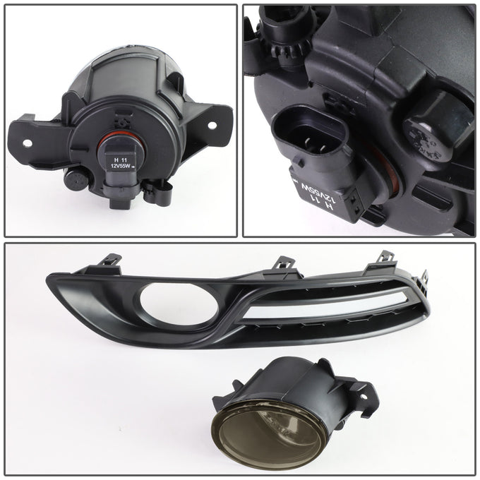 D-Motoring - Fog Lights - W / Switch - Smoked Lens - Plug-n-Play - Pair - 13-16 Nissan Sentra - 3