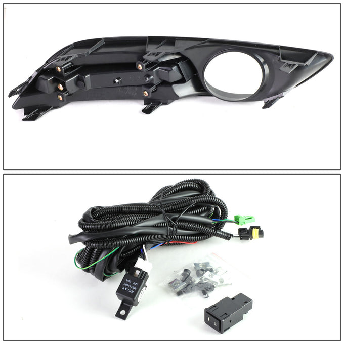D-Motoring - Fog Lights - W / Switch - Smoked Lens - Plug-n-Play - Pair - 13-16 Nissan Sentra - 4