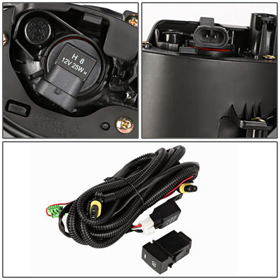 D-Motoring - Fog Lights - W / Switch - Clear Lens - Plug-n-Play - Pair - 16-18 Honda HR-V - 4