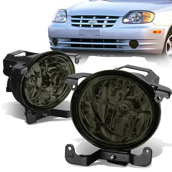 Smoked Lens Fog Lights w/ Bulbs <br>03-06 Hyundai Accent